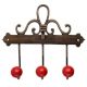 Red Crackle Ceramic Iron Hooks